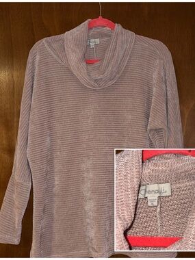 Women's Dusty Rose Cowl Neck Sweater